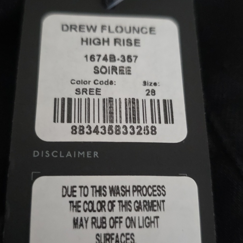 Citizens Of Humanity Drew Flounce High Rise Black Flared Raw Hem Jeans 28 NWTs - Picture 5 of 7